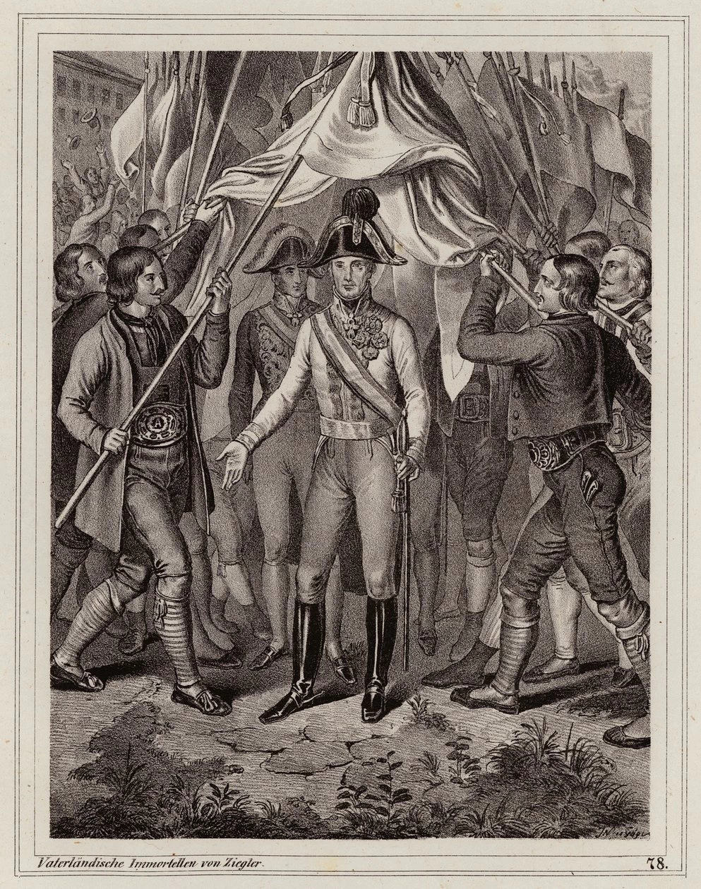 Peter Johann Nepomuk Geiger - Popolo del Tirolo che rende omaggio a Francesco I d'Austria